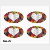 ハートフレーム1 +写真 楕円形シール (シート)