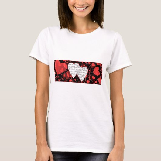 ハートフレーム3テンプレート Tシャツ (正面)