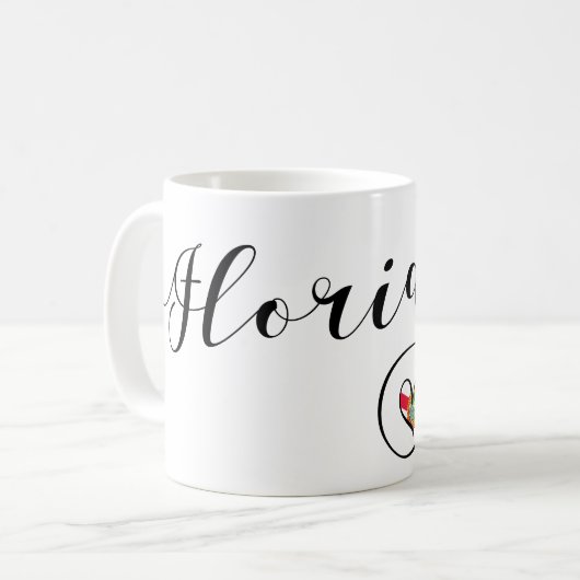 ハートフロリダマグ、フロリディアン、マイアミ コーヒーマグカップ (正面左)