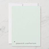 *~*ハートフローラアクアAR6 QRウェディング日付を保存 招待状 (裏面)