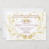 ハートフローラダイヤモンド結婚50周年記念 招待状 (正面)