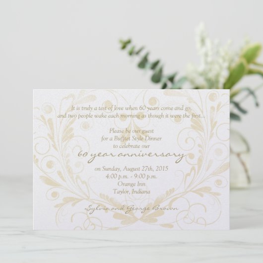 ハートフローラダイヤ結婚モンド60周年記念 招待状 (スタンド正面)