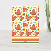 ハートフローラデイジーおもしろい誕生日 カード (裏面)