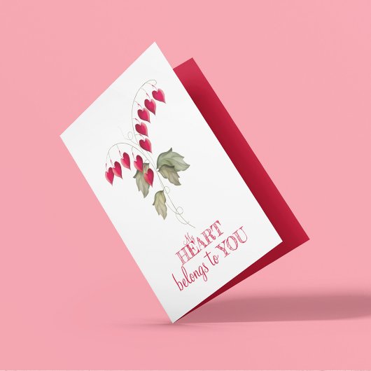 ハートフローラバレンタインデーかわいいパーソナライズされた シーズンカード