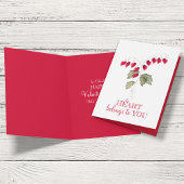 ハートフローラバレンタインデーかわいいパーソナライズされた シーズンカード