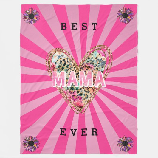 ハートフローラマカスタマイズム フリースブランケット (正面)