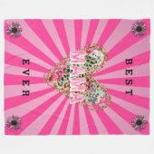 ハートフローラマカスタマイズム フリースブランケット (正面(横))