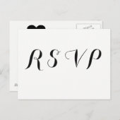 ハートフローラモダンウェディングsvpポストカード インビテーションポストカード (正面/裏面)