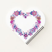 ハートフローラリースピンクブルー名 ノートブック (裏面)