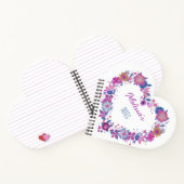 ハートフローラリースピンクブルー名 ノートブック (内部)