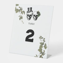 ハートフローラ結婚スカルのテーブル番号 台座サイン