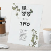 ハートフローラ結婚スカルのテーブル番号 台座サイン (インサイチュ)