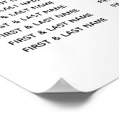 ハートフローラ結婚スカルの座席表 ポスター (角)