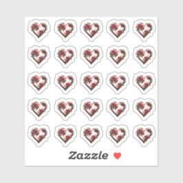 ハートフローラ結婚フラワーエンベロープシール シール