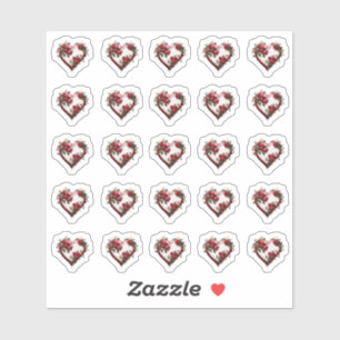 ハートフローラ結婚フラワーエンベロープシール シール