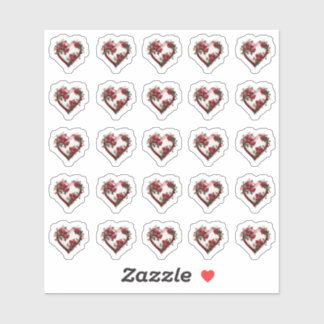 ハートフローラ結婚フラワーエンベロープシール シール