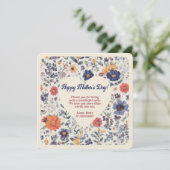 ハートフローラBoho背景母の日 カード (スタンド正面)