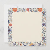 ハートフローラBoho背景母の日 カード (裏面)