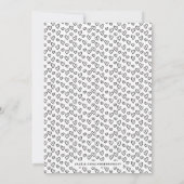 ハートフローリッシュフレームバレンタインデーカード – 黒 招待状 (裏面)