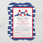 ハートブモダンイ婚約パーティアナウンス 招待状 (正面/裏面)