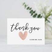 ハートブライダルシャワーフラットありがとう サンキューカード (スタンド正面)