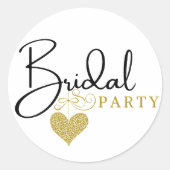 ハートブライダルパーティ ラウンドシール (正面)