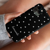 ハートブラック&ホワイトパターンモノグラムiPhone Case-Mate iPhoneケース
