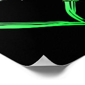 ハートブルーバタフライ広がるメンタルヘルス認識 ポスター (角)