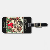 ハートブレイカーと女性タトゥーアートインスパイアカスタム ラゲッジタグ (正面横)