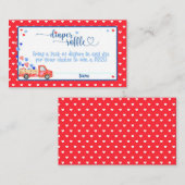 ハートブレイカー赤ちゃんシャワーおむつラッフルカード エンクロージャーカード (正面/裏面)