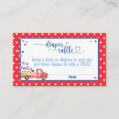 ハートブレイカー赤ちゃんシャワーおむつラッフルカード エンクロージャーカード (正面)