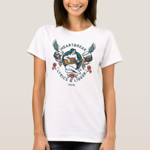 『ハートブレイク歌詞&リキュール1975』レトロピンナップ Tシャツ
