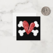 ハートブレイク＆クロスボーン ノートカード (正面/裏面インサイチュ)