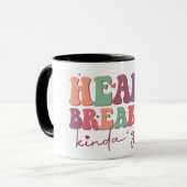 ハートブレーカーシーズガールレトロフォント おもしろい マグカップ (正面左)