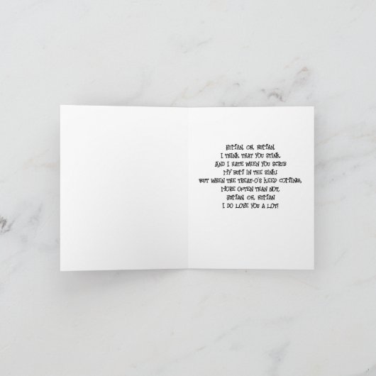 ハートブレーカースフィンクスのバレンタインカード サンキューカード (内部)