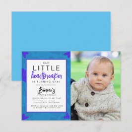 ハートブレーカー キッズ フォト バースデー パーティー サンクス サンキューカード