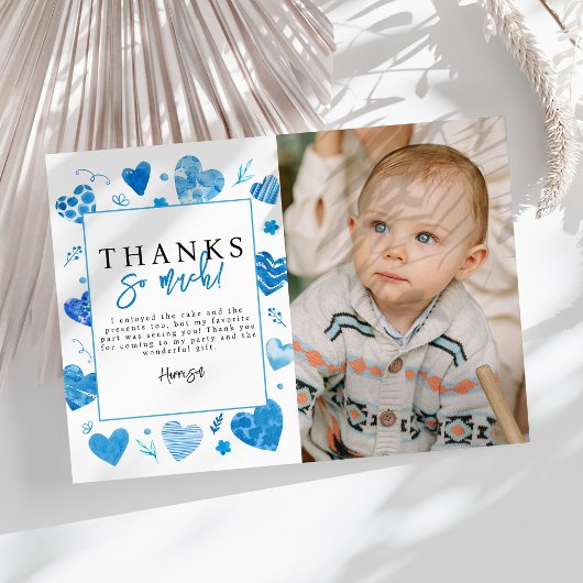 ハートブレーカー キッズ フォト バースデー パーティー サンクス サンキューカード