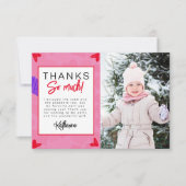 ハートブレーカー キッズ フォト バースデー パーティー サンクス サンキューカード (正面)