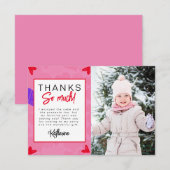 ハートブレーカー キッズ フォト バースデー パーティー サンクス サンキューカード (正面/裏面)