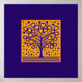 ハートブロッサムツリーオブライフアートプリント ポスター (正面)