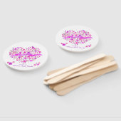 ハートブーケパープルピンクブライダルシャワーファン ハンドファン (組立なし)