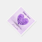 ハートブーケラブリーハッピーノーズパープルハイアシンス スタンダードカクテルナプキン (角)