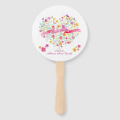 ハートブーケ花ブライダルシャワーファン ハンドファン (裏面)