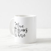 ハートプランターの瓶 – マグッ魅力的グ コーヒーマグカップ (正面左)