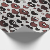 ハートプリントラップ紙。 ラッピングペーパー (角)