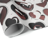 ハートプリントラップ紙。 ラッピングペーパー (ロールコーナー)