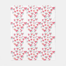 ハートプリント毛布