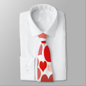 ハートプリント赤とピンク ネクタイ (タイ)