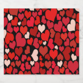 ハートプリント スパークリングワインラベル (シングルラベル)