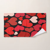 ハートプリント バスタオルセット (ハンドタオル)